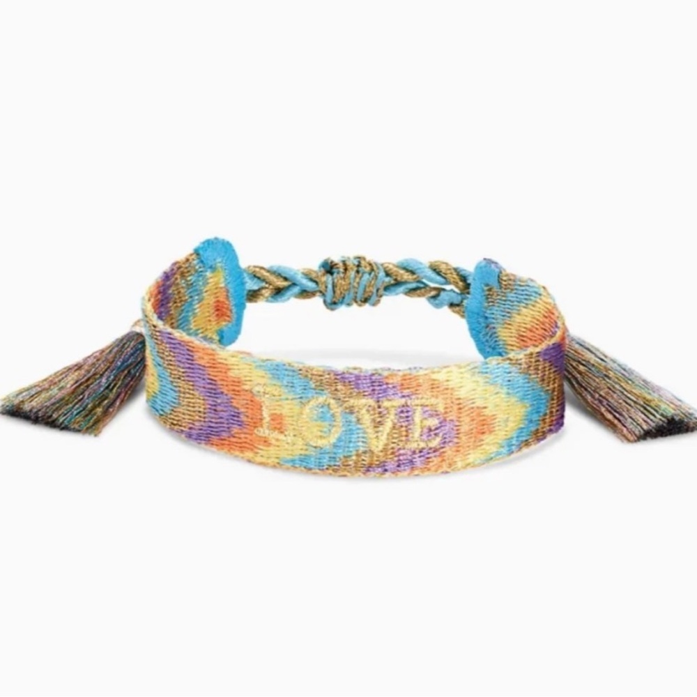 Kendra Scott Love Gold Friendship Bracelet In Multi Mix New